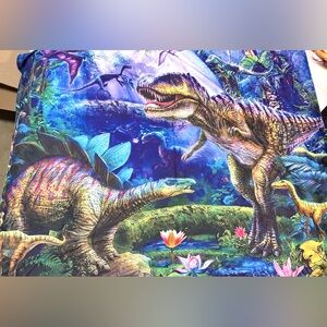 Dinosaur Jungle Graphic Tapestry Vibrant Multicolor